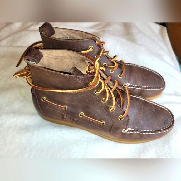 Polo Ralph Lauren Leather Barrott Boots, Men\'s sz 10.5, Brown .